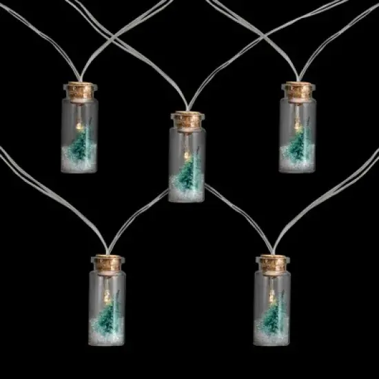 Northlight 10-Count Tree in a Bottle Christmas String Lights - LED Warm White - 3' Clear Wire image {2}