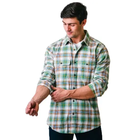 Hope & Henry Men's Organic Cotton Long Sleeve Brushed Flannel Button Down Shirt image {8}