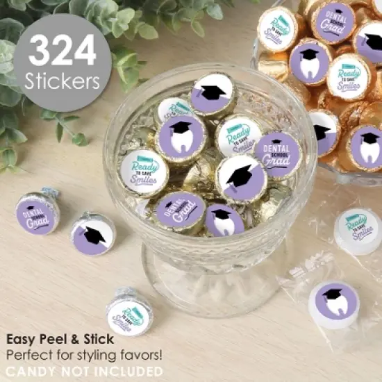 Big Dot of Happiness Dental School Grad - Dentistry and Hygienist Graduation Party Small Round Candy Stickers - Party Favor Labels - 324 Count image {1}