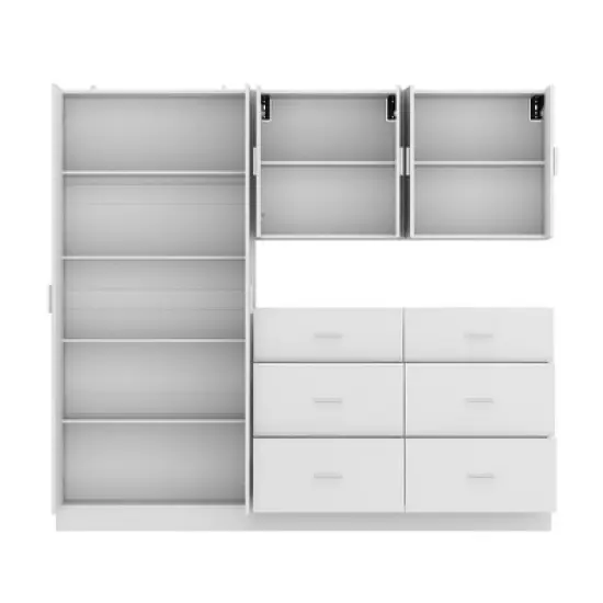 Famapy Kitchen Cabinet Ensemble: Rich Storage, Solid Structure, and Sleek Design image {7}