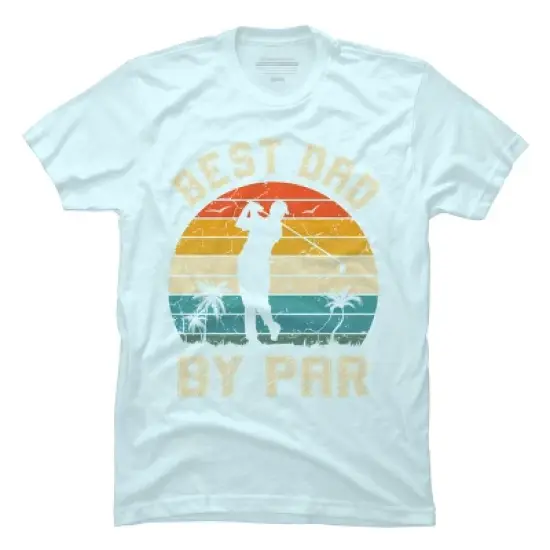Men's Design By Humans Best Dad By Par Tropical Golf By T-Shirt image {3}