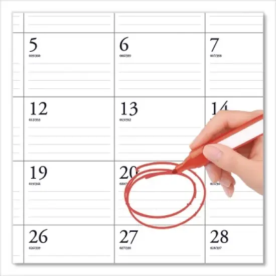 Recycled Academic Desk Pad Calendar, 22 x 17, White/Blue Sheets, Blue Binding/Corners, 14-Month: July 2025 to Aug 2026 image {2}