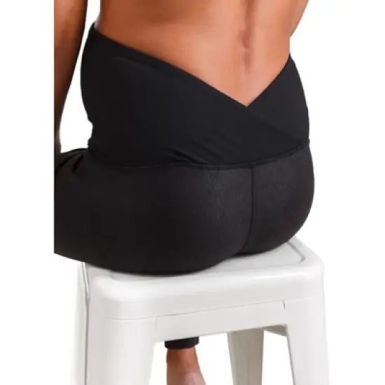 Ingrid & Isabel Faux Leather Maternity Legging with Crossover Panel image {4}