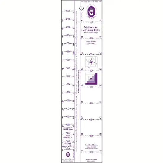 Marti Michell Log Cabin Ruler-3/4" To 1-1/2" Strips image {1}