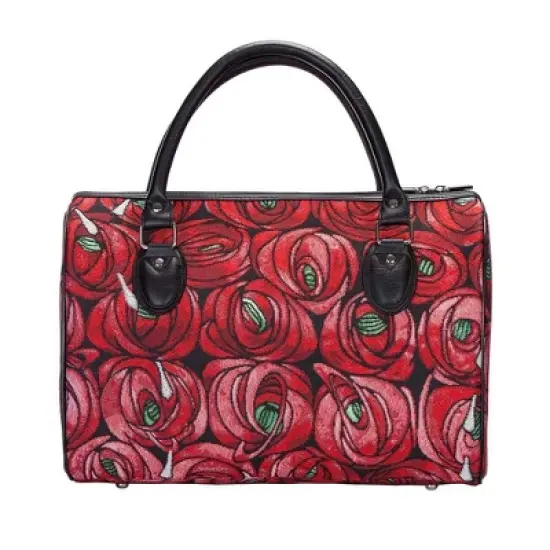 Signare USA Rennie Mackintosh Rose And Teardrop Red Travel Bag image {3}