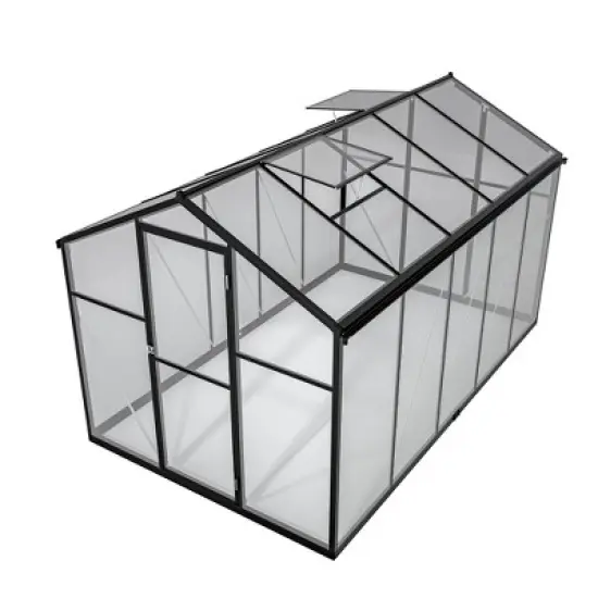 CAVINAS 6x8 ft Polycarbonate Greenhouse with Raised Base and Anchor Aluminum Heavy Duty Walk-in Greenhouses for Backyard image {2}