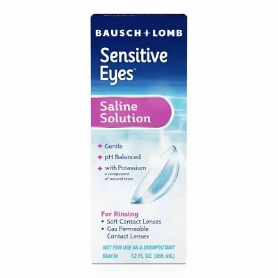 Bausch & Lomb Sensitive Eyes Plus Saline Solution, 12 Oz image {3}