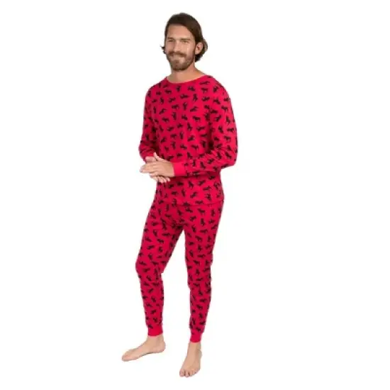 Leveret Mens Two Piece Cotton Christmas Pajamas image {4}