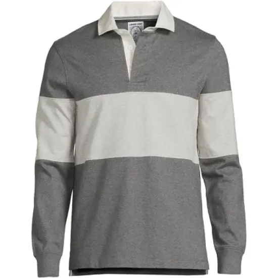 Lands' End Men's Long Sleeve Solid Rugby image {19}