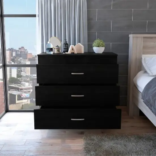 Maliang 3-Drawer Dresser, Black image {5}
