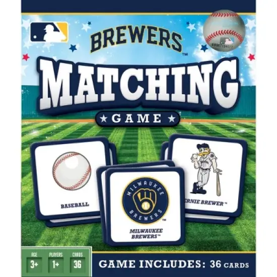 MasterPieces Officially Licensed MLB Milwaukee Brewers Matching Game for Kids and Families image {1}