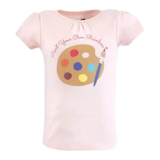 Hudson Baby Infant and Toddler Girl Short Sleeve T-Shirts, Creativity image {2}