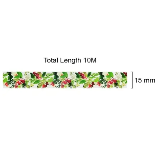 Wrapables Washi Masking Tape, Holly Leaves & Berries image {2}