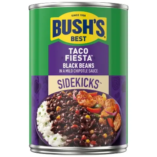 Bush's Sidekicks Taco Fiesta Black Beans - 15.1oz image {6}
