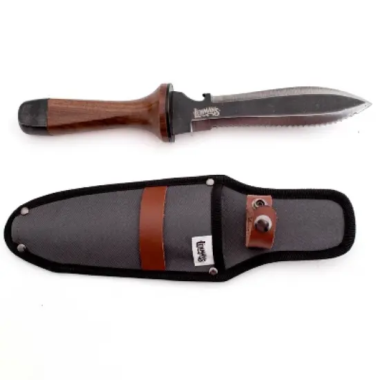 Lehman's Hori Hori Garden Knife, Durable Double Edge, Hardened Steel with Wooden Handle, Hand Weeding and Digging Tool with Sheath image {5}