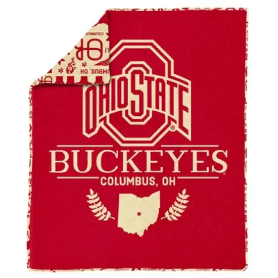 NCAA Ohio State Buckeyes 60 x 80 Quilted Throw Blanket image {5}