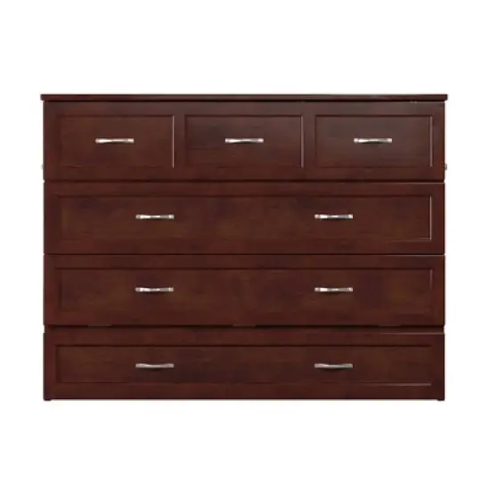 Full Deerfield Murphy Bed Chest with Charger Walnut - AFI image {12}