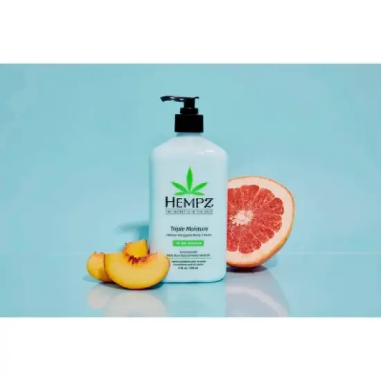 Hempz Triple Moisture Herbal Whipped Body Cr&egrave;me Grapefruit & Peach - 17oz image {2}