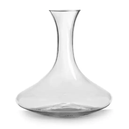 Houdini 48 fl oz Wine Decanter: Glass Beverage Server, Stainless Steel, Hand Wash, Cold Drinks, 2-Piece Set image {4}
