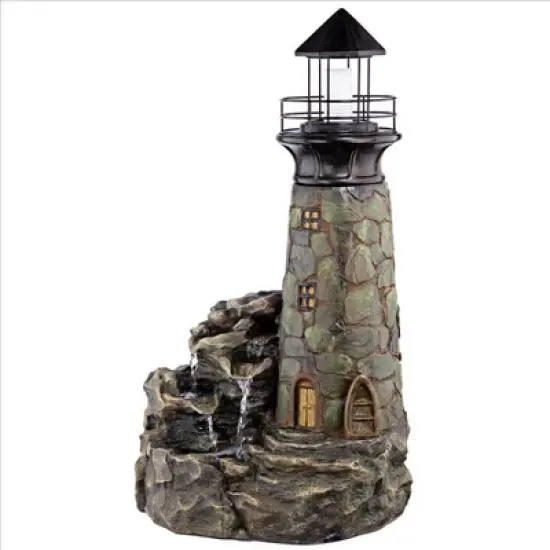 Design Toscano Seaside Lighthouse LED Illuminated Cascading Garden Fountain image {3}