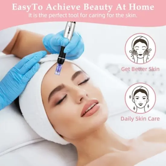 Dr. Pen Electric Derma Pen Stamp Auto MicroNeed1e Roller with 9 Pcs Cartridges - A1 image {4}