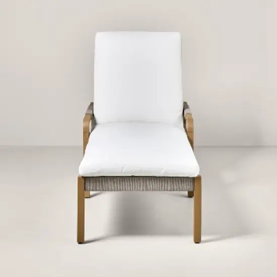 Wood & Rope Outdoor Patio Adjustable Chaise Lounge - Hearth & Hand&trade; with Magnolia: Pool Lounge Chair, Weather-Resistant image {2}