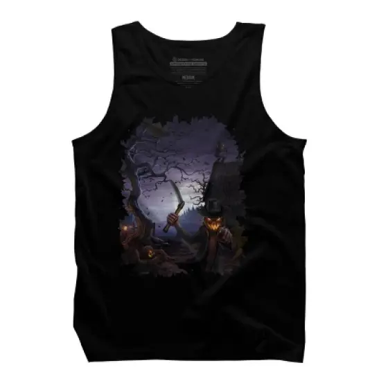 Men's Design By Humans Evil Pumpkins By chriskar Tank Top image {4}