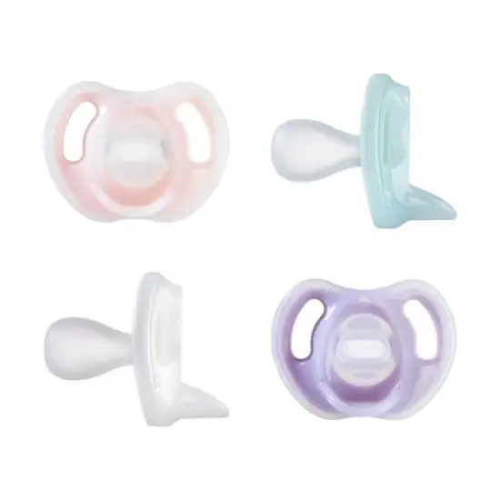 Tommee Tippee Ultra-Light Silicone Baby Pacifier 0-6m - 4pk image {8}