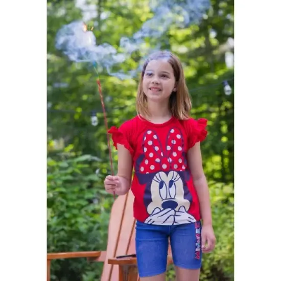 Mickey Mouse & Friends Minnie Mouse Girls Graphic T-Shirts and Shorts image {5}