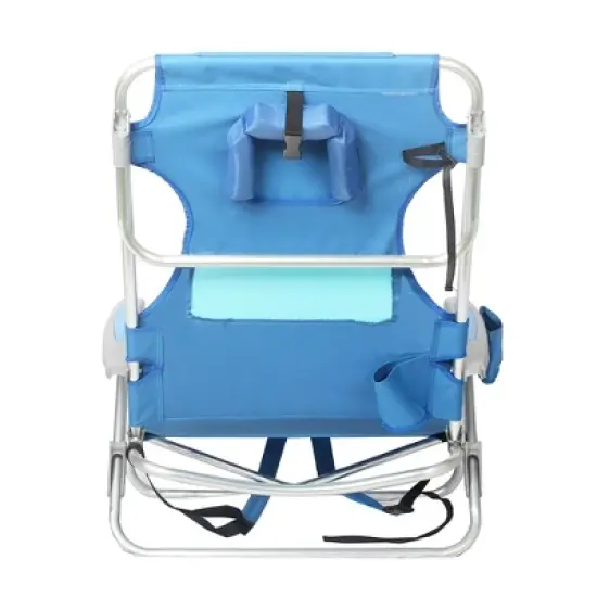Ostrich LCCOYB-2000B Outdoor Beach Ladies Comfort and On-Your-Back Backpack Beach Chair, Blue image {3}