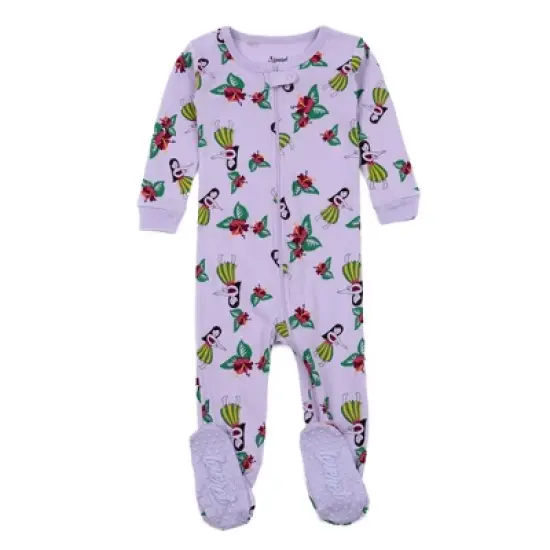 Leveret Footed Sleeper Cotton Girls Pajamas image {8}