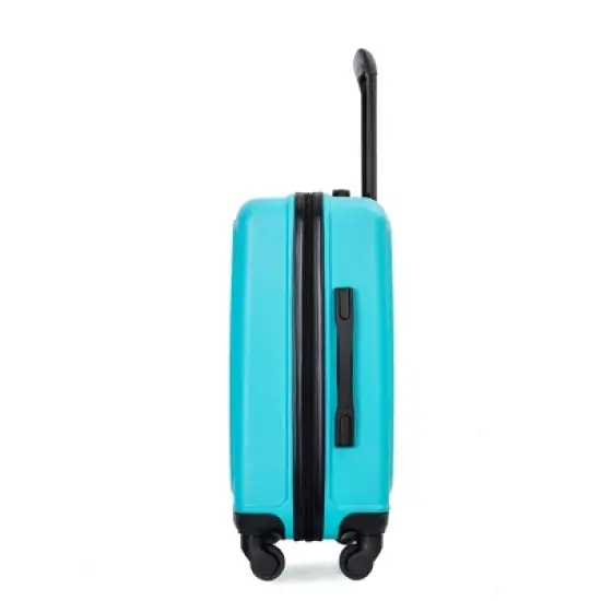Gulches 20" Lightweight Carry-On Luggage, Spinner Wheels, Turquoise, Durable ABS Material image {7}