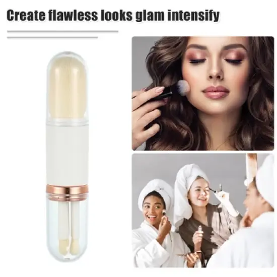 Unique Bargains Makeup Brush Set Travel Blending Foundation Contour Concealer Blusher Brush 4 Pcs image {1}