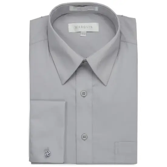 Marquis Men's Regular Fit French Cuff Dress Shirt - Cufflinks Included image {7}