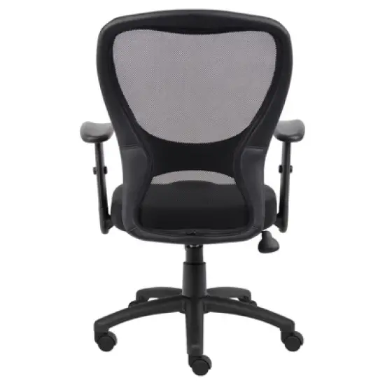 Mesh Task Chair with Adjustable Arms Black - Boss Office Products image {3}