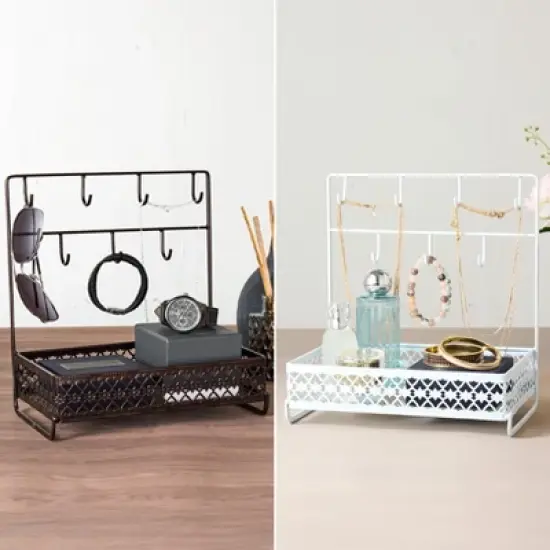 The Lakeside Collection Dresser Top Organizer with Hooks image {3}