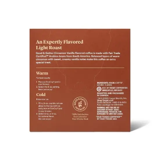 Naturally Flavored Cinnamon Vanilla Light Roast Coffee - 16ct Single Serve Pods - Good & Gather&trade; image {2}