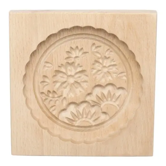 Unique Bargains Wooden 3D Carved Non-stick Vintage Baking Cookie Biscuit Mould image {25}