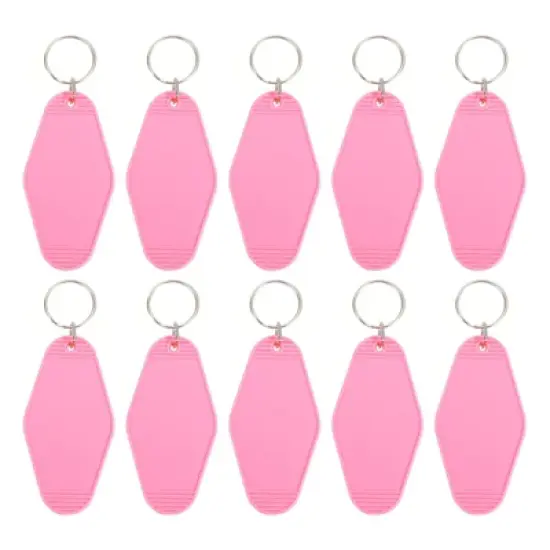 Unique Bargains Blank Vintage Motel Hotel Keychains Key Tag 10 Pcs image {24}