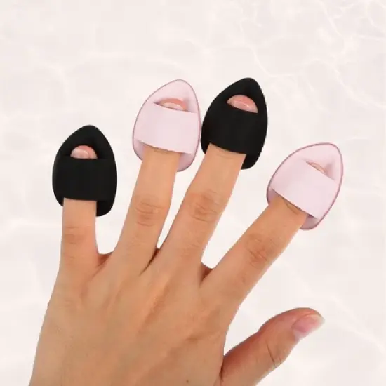 Unique Bargains Fingertip Powder Puff Beauty Makeup Tools 10 Pcs image {1}