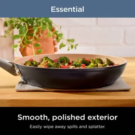 Ninja 12pc Extended Life Essential Ceramic Cookware Set: Hard Anodized Aluminum, Dishwasher-Safe, Induction Compatible image {8}