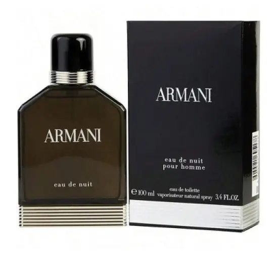 Armani Eau De Nuit By Giorgio Armani Men Bergamot, Pink Pepper, Cardamom, Nutmeg, Iris Edt Spray 3.4 Oz image {1}