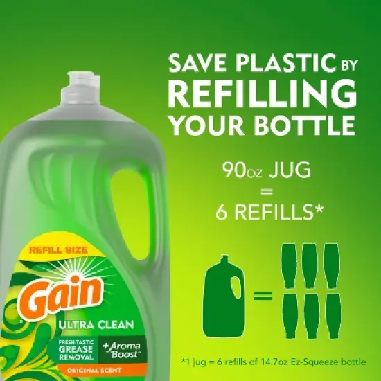 Gain Original Ultra Liquid Dish Soap - 90 fl oz image {3}