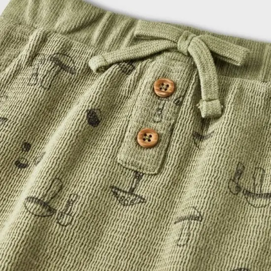 Grayson Collective Baby Boys' Ponte Henley Top & Jogger Pants Set - Olive Green image {2}