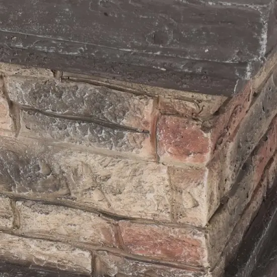 Christopher Knight Home Pickerel Outdoor Lightweight Concrete Wood Burning Square Fire Pit, Stone Finish image {7}