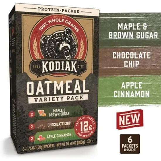 Kodiak Variety Pack Oatmeal Packets - 10.58oz / 6ct image {9}