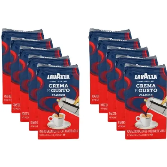 Lavazza Ground Coffee Brick Crema Gusto - Case of 10 - 8.8 oz image {2}
