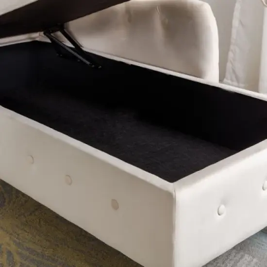 Bedroom Velvet Chaise Longue With Storage, Pillow and Nailhead Accents - ModernLuxe image {11}