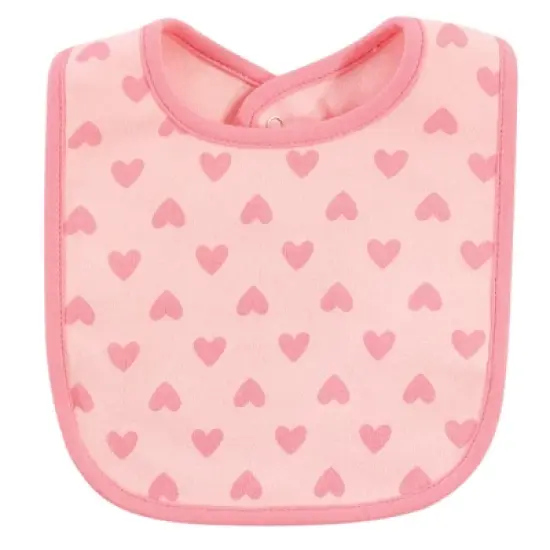 Hudson Baby Infant Girl Cotton Bibs, Sweet Bunny, One Size image {9}