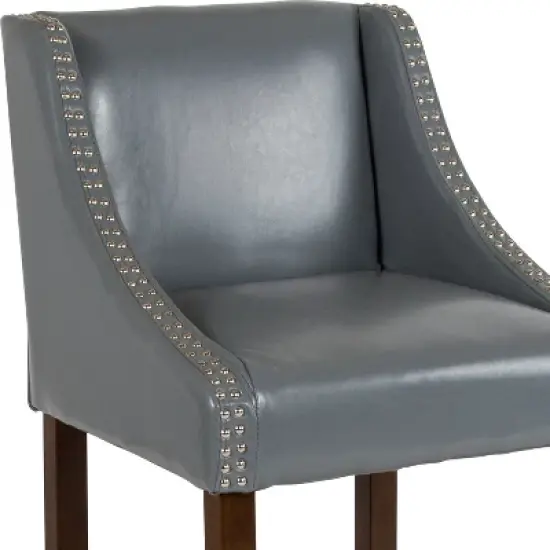 Flash Furniture Carmel Series 24" High Transitional Wood Counter Height Stool with Accent Nail Trim image {4}